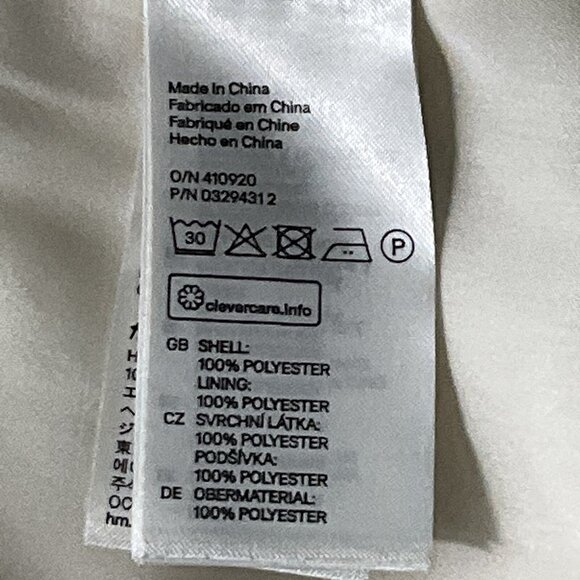 H&M Dress Women 10 Ivory Black Buttons Trim Pintuck Lined Ivy Preppy Timeless - Picture 12 of 13